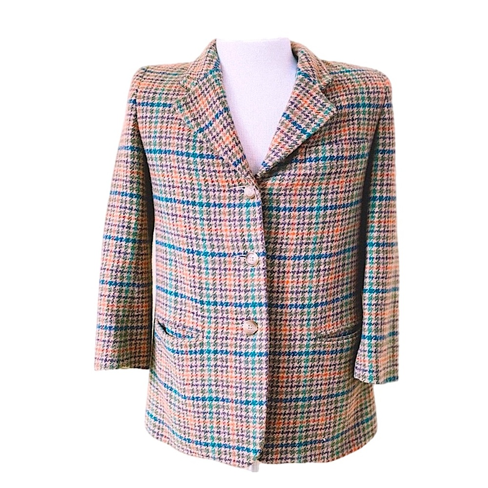 70s Plaid Wool Vintage Jacket
